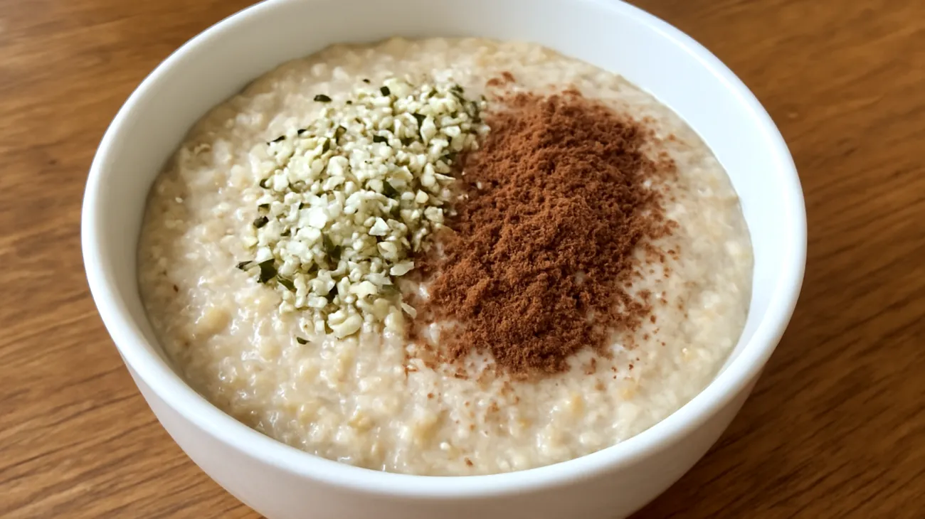 Amaranth-Quinoa-Pudding mit Hanfsamen und Kakao"